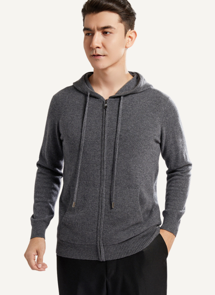 Pull à Capuche Brunello Cucinelli En Cachemire - Taille XL Bleu Gris - Occasion Parfait