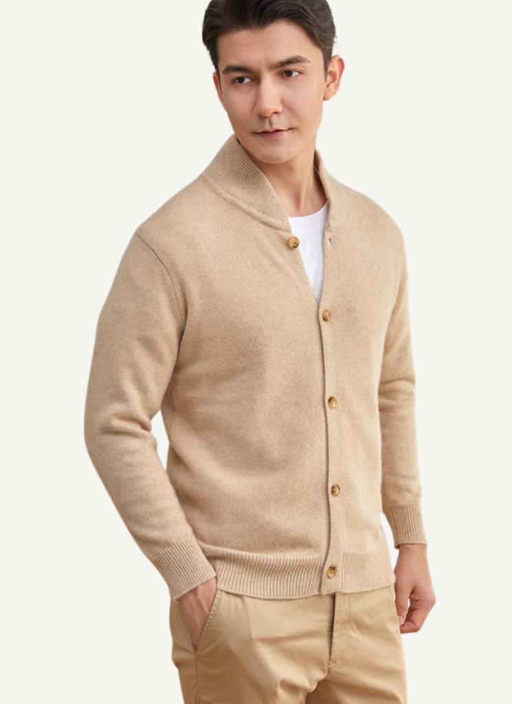 Cardigan Homme 100% Cachemire 1st American - Manches Longues Avec Boutons - Neuf Avec étiquette